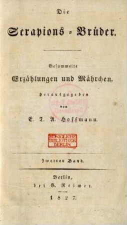 Bd. 2: E. T. A. Hoffmann's ausgewählte Schriften