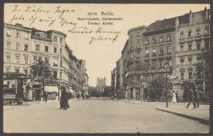 Ansichtskarte "Heinrichplatz, Mariannenstraße, Thomas-Kirche"