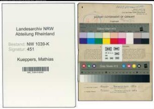Entnazifizierung Mathias Kueppers , geb. 03.03.1889 (Lagerist)