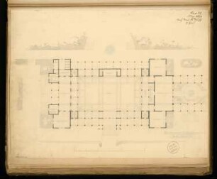 Schützenhaus Monatskonkurrenz Mai 1876: Grundriss; Maßstabsleiste