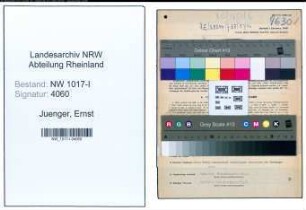 Entnazifizierung Ernst Juenger , geb. 21.06.1897 (Lebensmittelhaendler)