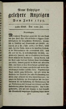55stes Stück. Den 10ten Jul.