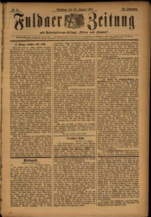 Ausgabe vom Dienstag, den 19. Januar 1897.
