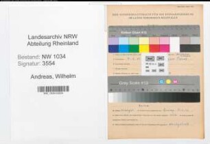 Entnazifizierung Wilhelm Andreas , geb. 04.01.1910 (Stabsfeldwebel)
