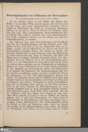 Gemeinschaftsarbeit der Obstbauern und Bienenzüchter