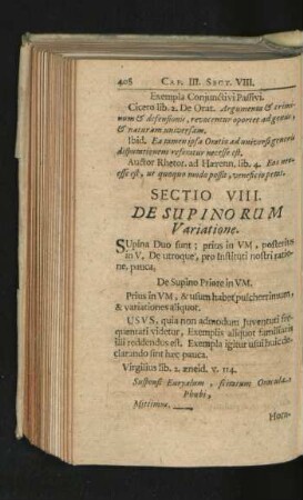 Sectio VIII. De Supinorum Variatione.