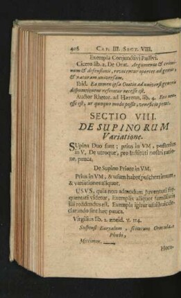 Sectio VIII. De Supinorum Variatione.