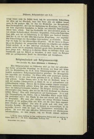 Religionsfreiheit und Religionsunterricht