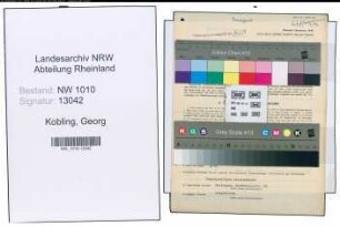 Entnazifizierung Georg Kobling , geb. 30.01.1879 (Geschaeftsfuehrer)