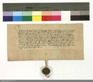 Revers Wetzels von Buchenau bezüglich der Belehnung mit Schloss Buchenau durch Hermann [von Buchenau], Abt von Fulda