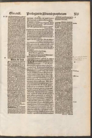 Incipit prologus sancti Hieronymi in Abacuk prophetam.