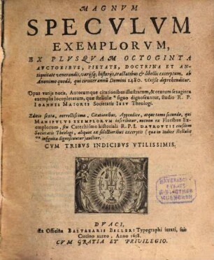 Magnum speculum exemplorum ex plusquam octoginta auctoribus