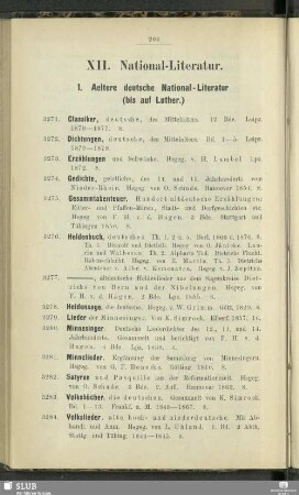 XII. National-Literatur