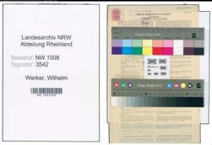 Entnazifizierung Wilhelm Werker , geb. 01.10.1870 (Gaertner)