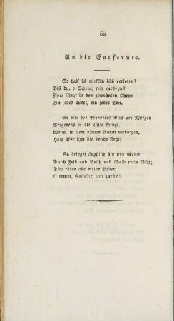An die Entfernte.