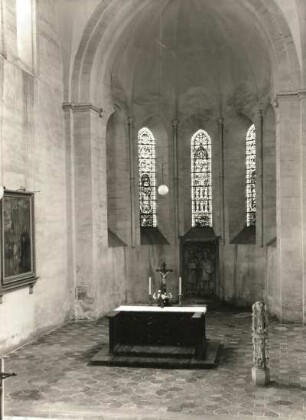 Nienburg (Saale). Schloßkirche, ehemalige Klosterkirche. Inneres, Blick in das südliche Querschiff