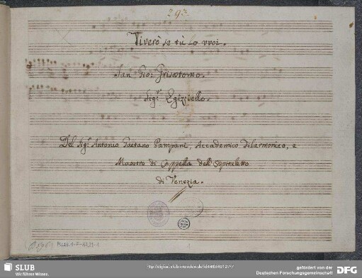 Artaserse. Excerpts - Mus.1-F-82,21-1 : S, orch, b