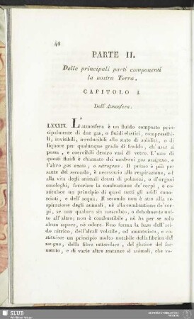 Parte II. Delle principali parti componenti la nostra Terra