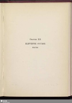 Chapter XII. Eleventh Course. Fruits
