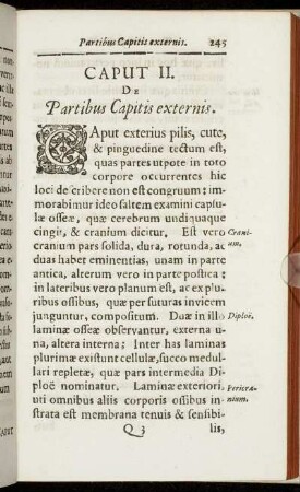 Caput II. De Partibus Capitis externis.