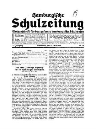 Das neue "Deutsche Lesebuch" für die Hamburger Volksschule : I.