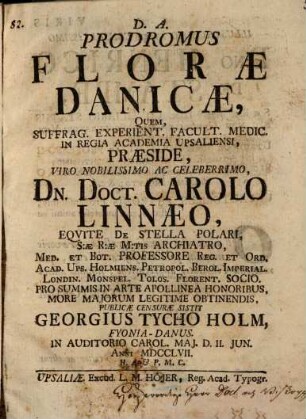 Linnai Prodromus Florae Danicae
