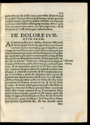 De Dolore Iuncturarum.