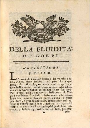 Della fluidità de corpi