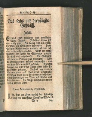 [Das sechs und dreyßigste Gespräch. - Das viertzigste Gespräch.]