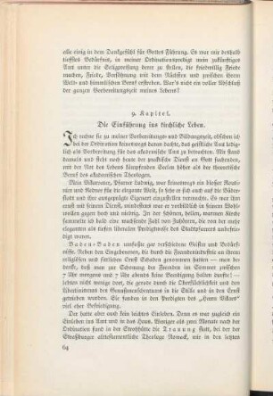 9. Kapitel. Die Einführung ins kirchliche Leben.