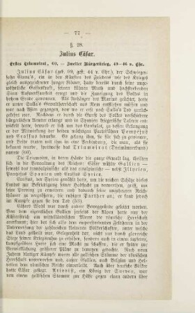 § 28. Julius Cäsar