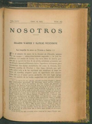 Ricardo Wagner y Matilde Wesendonk : La tragedia de amor en Tristán e Isolda