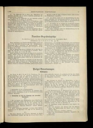 Polizei-Verordnungen