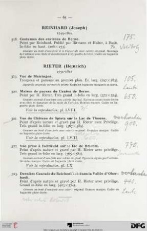 Rieter (Heinrich) 1751-1818 (Nr. 319-333)