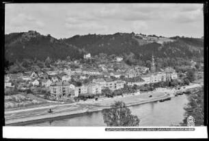 Blick auf Bad Schandau an der Elbe