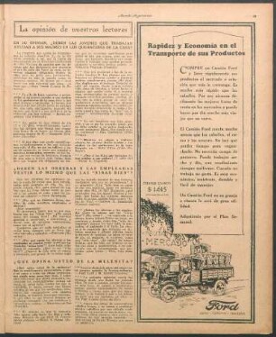 La opinión de nuestros lectores