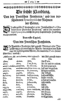 Das erste Capitel. Von den poetischen Freyheiten.