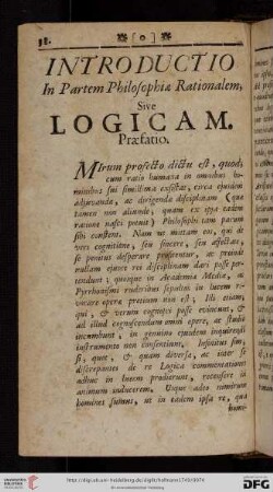 Introductio in Partem Philosophiae Rationalem sive Logicam