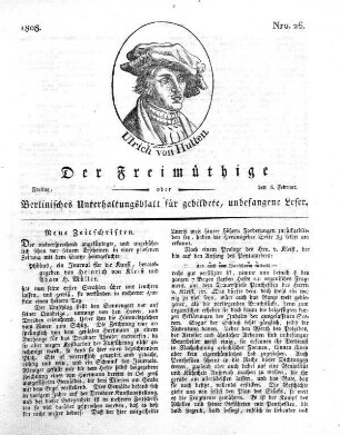 Nro. 26, Freitag, den 5. Februar 1808