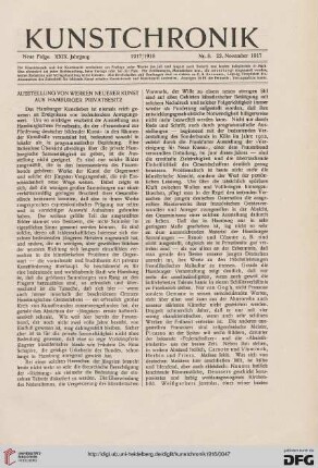 Heft 8 (23. November 1917)