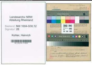 Entnazifizierung Heinrich Kohler , geb. 17.01.1904 (Schiffsfuehrer)
