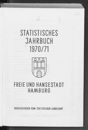 1970/71: Statistisches Jahrbuch