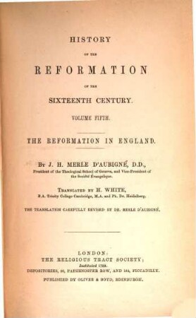 History of the reformation of the sixteenth century, 5