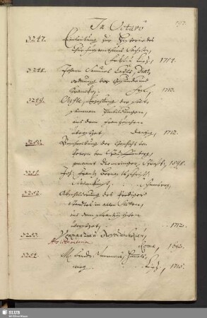 In Octavo [Nr. 3247-4783]
