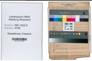 Entnazifizierung Friedrich Diestelhorst , geb. 24.12.1921 ()