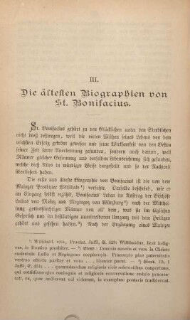 III. Die ältesten Biographien von St. Bonifacius.