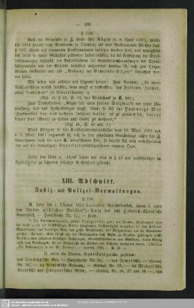 XIII. Abschnitt. Justiz- und Polizei-Verwaltungen