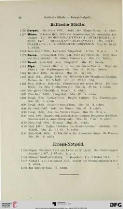 Kriegs-Notgeld (Nr. 1195-1198)