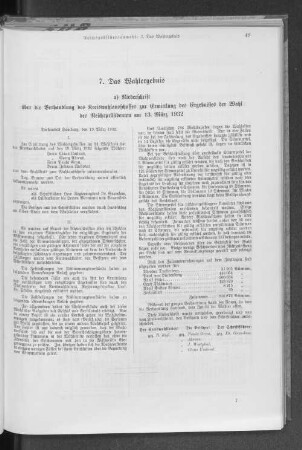 7. Das Wahlergebnis