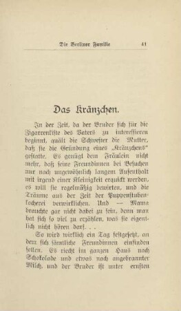 Das Kränzchen